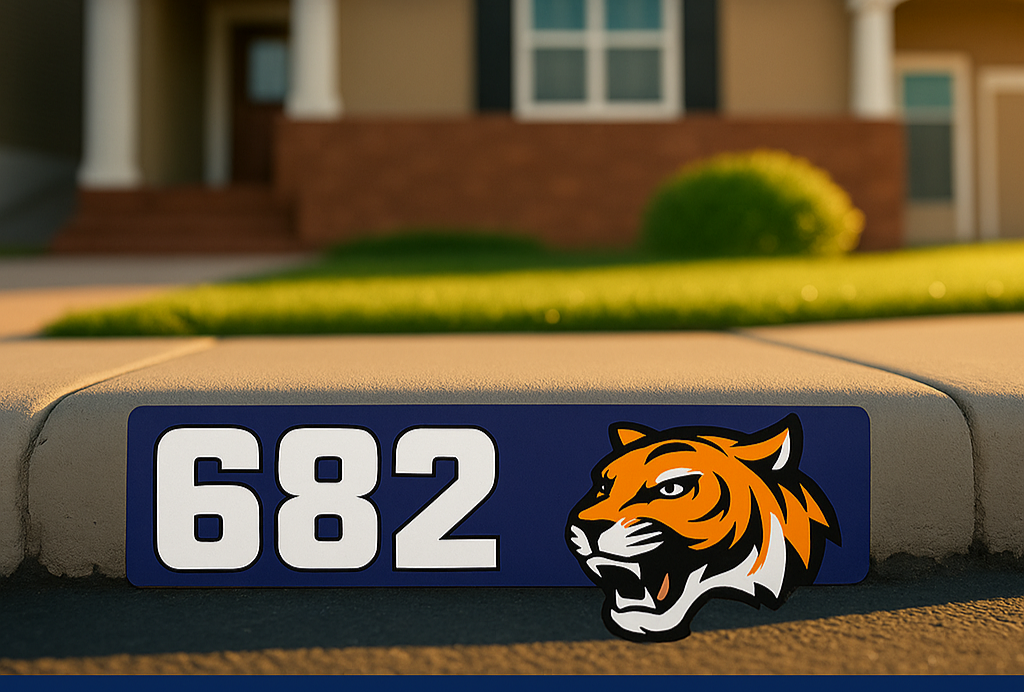 Sports mascot curb decal